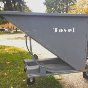 tovel garbage bin hopper with casters